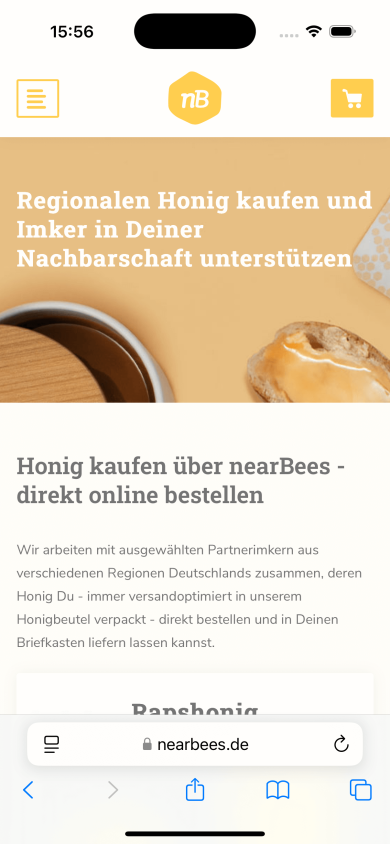 Drupal Shop - Nearbees - Mobileview