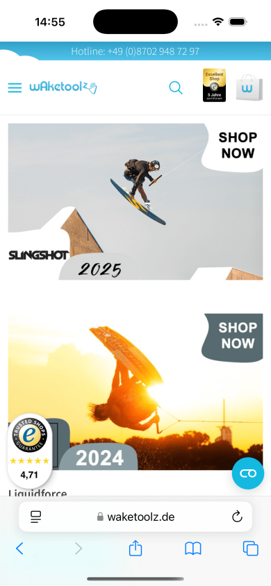 Relaunch auf Shopware 6 - Waketoolz Online Shop - Mobileview